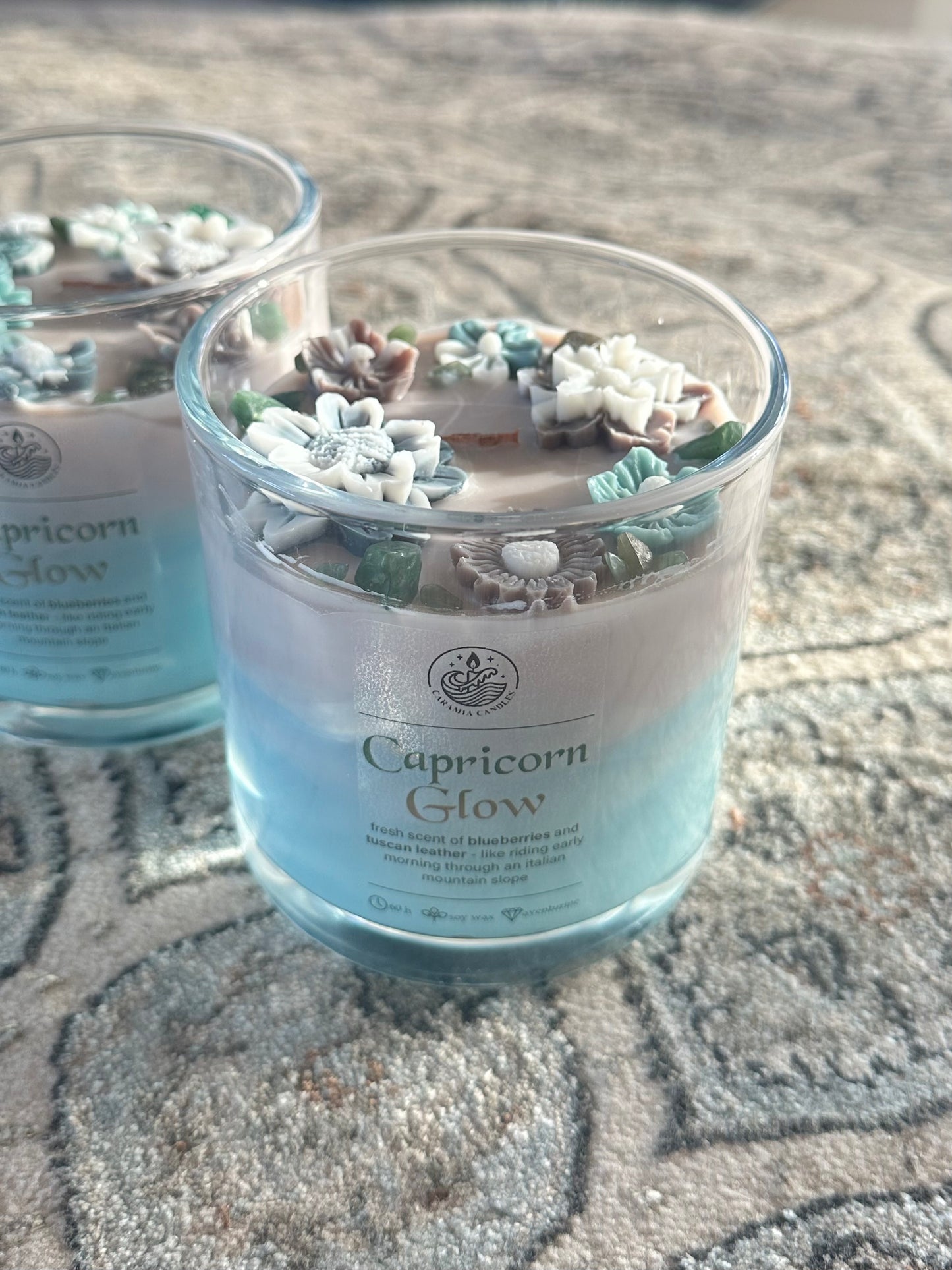 Capricorn Glow - tuscan leather & blueberries