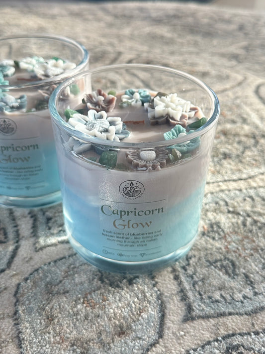 Capricorn Glow - tuscan leather & blueberries