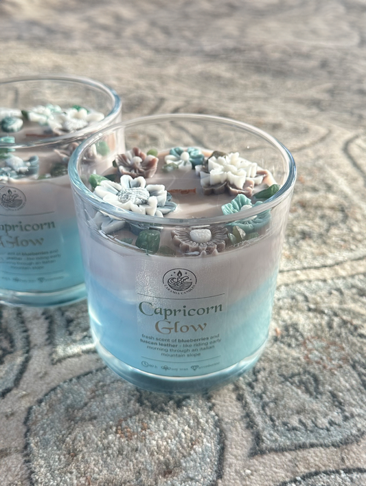 Capricorn Glow - tuscan leather & blueberries